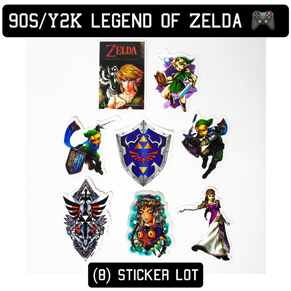 Nintendo Legend of Zelda Game Twilight Princess Majora's Mask (8) Sticker Lot